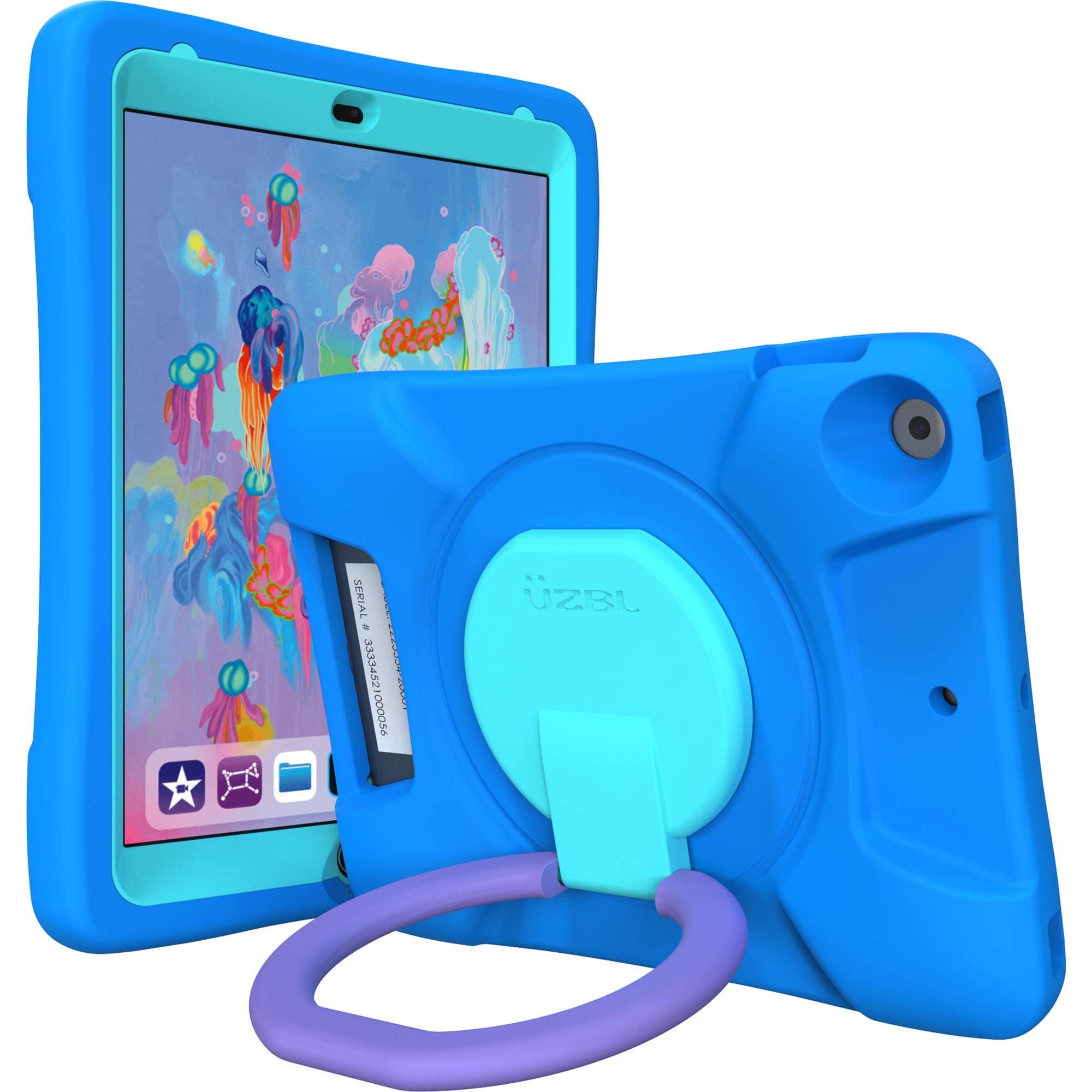 UZBL Kids Case for iPad 9.7 6th Generation / 5th Generation [Cushy Case], Bouncy Protective EVA Material, Carrying Handle and 360 Stand