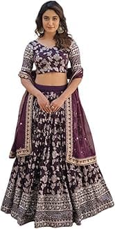 indian ready to wear lehenga choli for women flared party night with stitched blouse LW-7080