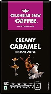 Colombian Brew Creamy Caramel Instant Coffee Powder, No Sugar, 20 Sachets