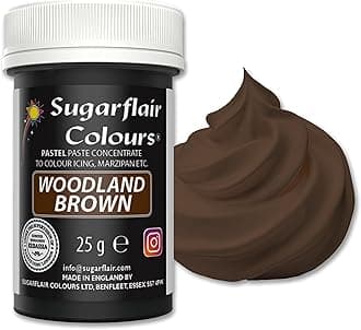 Sugarflair Pastel Woodland Brown Food Colouring Paste 25g - Concentrated Paste Food Dye for Cake Decorating, Fondant, Buttercream, Cake Batter and More - Vegan, Kosher, Bake-Stable