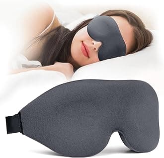 NEWVANGA Sleep Mask for Back and Side Sleeper, Block Out Light, Luxury Sleeping Eye Mask of 3D Night Blindfold, Zero Pressure Breathable Travel Eye Cover Grey