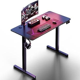 Shintenchi Standing Desk, Height Adjustable Electric Sit Stand up Desk, Ergonomic Rising Computer Table, 40x24 Inch Modern Lift Gaming Desk Workstation for Home Office, Black