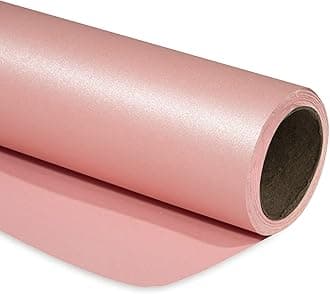 RUSPEPA Pink Gift Wrapping Paper - Solid Color Pearly Shiny Silk Paper for Mother's Day, Valentine's Day, Wedding, Birthday, Baby Shower Girls, Bridal Shower, Anniversary, Easter - 17 Inch X 32.8 Feet