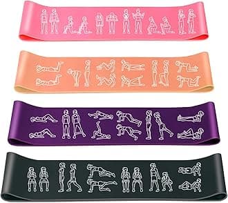 Amonax Resistance Bands Set for Women and Men, Exercise Fitness Home Gym Bands for Legs and Glutes and Arms. Yoga, Pilates Resistant Band Mini Loop Bands