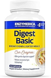 Enzymedica - Digest Basic, Essential Full Spectrum Digestive Enzymes, 30 Count
