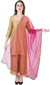 Women's Net sequence Embroidered Full Size Dupatta