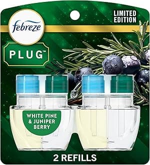 Febreze Enchufables Air Fresheners, Fragancia De Invierno De Invierno De Edición Limitada, Recambio De Aceite Perfumado (2 Units)
