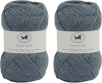 Nestnhaven Acrowools Vintage, Micro Soft, Hand Knitting and Crochet Yarn. Pack of 1 Ball - 100gms. Shade no - NNHV001 (Grey) | (200 Gm)