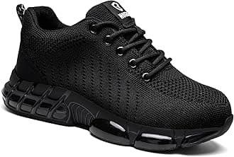 Hogent Steel Toe Shoes for Men Women Safety Work Sneakers Indestructible Comfortable Lightweight Breathable Construction Shoes Anti Smashing Puncture Proof Air Cushion Sneakers