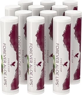 Aloe Lips Box of 12, 4.25g per lip balm, pocket-sized lip balm with Jojoba