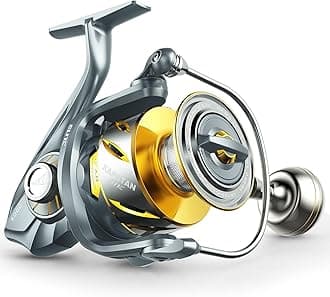 KastKingKapstan Elite Saltwater Spinning Reel - IPx6 100% Waterproof – Up to 55LBs Max Drag Big Game Fishing Reel - CNC Aluminum Body - Power Handle, 6+1+1 Corrosion-Resistance Bearing System