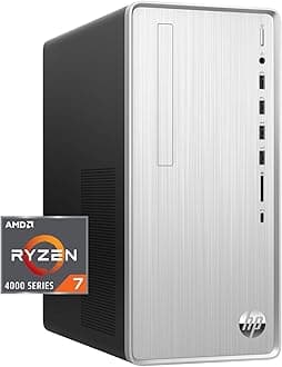 HP Pavilion Desktop, AMD Ryzen 7 4700G Processor, 16 GB of RAM, 512 GB SSD Storage, Windows 10 Home, Dual Display Support, Wireless Computer PC, for Gaming, Study, and Business (TP01-1160, 2020)