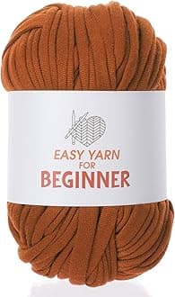 T-Shirt Yarn for Crocheting & Knitting - Chunky Thick Yarn for Bags, Blankets, Cushions, Slippers & More - 100g (3.5oz), DIY Handmade Knitting Gift