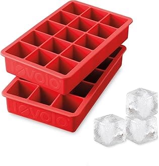 Tovolo Tray of 1.25-Inch Cubes for Whiskey, Bourbon, Spirits & Liquor, BPA-Free Silicone, Fade Resistant Set of 2 81-9516