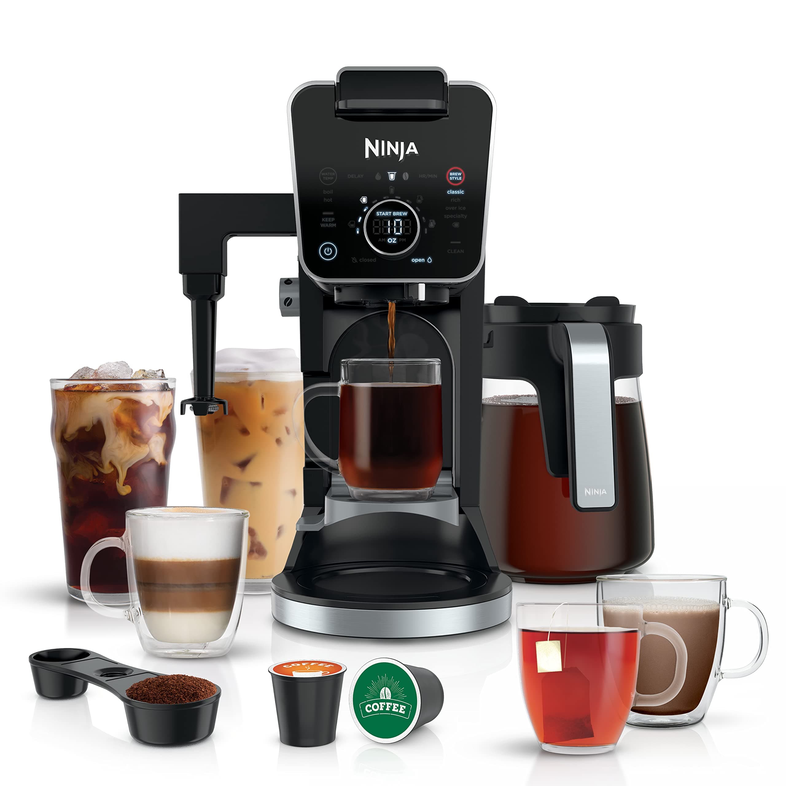 Drip Coffee Maker With K Cup Combo, DualBrew Pro Specialty Coffee System, Coffee Machine Compatible with K-Cup Pods, 12 Cup Single Serve Coffee Makers with Paper Filter, CFP301