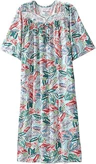 Silvert's Adaptive Clothing & FootwearWomen's Open Back Adaptive Lace Trim Nightgown - No Peek Hospital Gown for Seniors