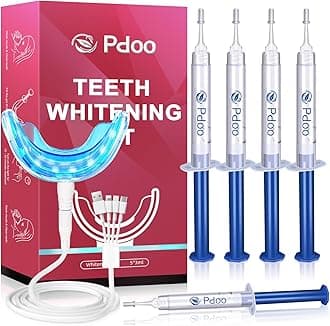 Teeth Whitening Kit with LED Light for Sensitive Teeth, Fast Results Whitening at Home, Teeth Whitening Gel Helps Remove All Kinds of Stain