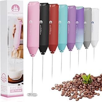 Battery Operated Electric Milk Frother Frother Whisk Foam Whisk for Coffee, Cappuccino, Latte, Matcha, Hot Chocolate, Mini Drink Mixer, No Stand, Pink