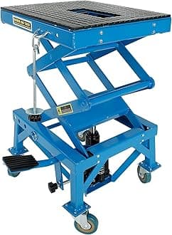 Heavy Duty Hydraulic Motorcycle Scissor Jack Lift  with 4 Wheels