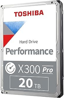 X300 PRO 20TB High Workload Performance for Creative Professionals 3.5-Inch Internal Hard Drive – Up to 300 TB/Year Workload Rate CMR SATA 6 Gb/s 7200 RPM 512 MB Cache - HDWR62AXZSTB
