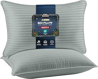 Utopia Bedding Bed Pillows for Sleeping Queen Size (Light Grey), Set of 2, Cooling Hotel Quality, for Back, Stomach or Side Sleepers