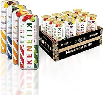 Kenetik Nootropic Ketone Drink, Ketones for Energy & Focus, Caffeine & Sugar Free, High Performance D-BHB Ketone Mix, Fuel w/Zero Crash or Jitters, Ready to Drink - Variety 12 Pk
