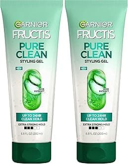 Garnier Fructis Style Pure Clean Styling Gel 6.8 Fl Oz, 1 Count, (Packaging May Vary) (Pack of 2)