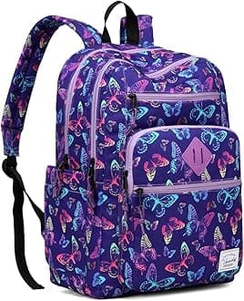 VASCHY School Bag, 21L Lightweight School Backpack for Teen Boys Girls Water Resistant Unisex 15.6inch Backpack for Mens Womens Casual Rucksack for College Work Travel Sports