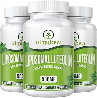 Liposomal Luteolin 500MG, Maximum Absorption, Potent Flavonoid, 180 Softgels, Luteolin Supplement, Non-GMO, Gluten Free