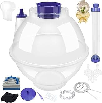 Balloon Stuffing Machine Balloon Stuffer Machine Kit Flower Tube Bouquet Filling Port with Electric Air Pump and Expander Tool 5 Pcs PVC Balloons 5 Pcs Latex Balls 3 Pcs Flower Bouquet Bases