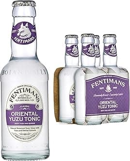 Fentimans Oriential Yuzu Tonic Water - Botanically Brewed Water - Infused with Yuzu Extracts and Herbal Undertones - Low Calorie, Gluten Free and Vegan Friendly Soft Drinks - 4 x 200 ml