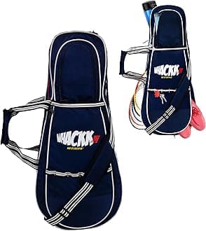 Whackk Smash Navy Blue Red Tennis/Squash/Badminton kit Bag (9096), XXL