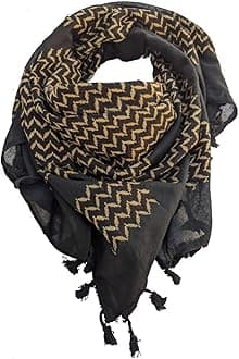 Premium Arabic Scarf Cotton Shemagh Keffiyeh 47"x47" Arab Scarf Made in Palestine