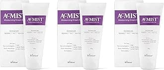 Brinton AcMist Vitamin E & Aloe Vera Based Moisturizing Cream Gel for Acne Prone and Oily Skin | Oil Free, Quick Absorbing & Lightweight | 50 g x Pack of 3