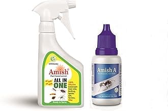 Amish Combo Pack Herbal All In One Insect Spray 250ml & Ant Gel 20g For Home Kitchen|10 Minutes Formula|Removes Entire Ant, Cockroach, Bed Bug, Lizard |Powerful 100% Organic Repellent