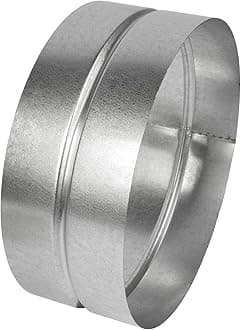Vent Systems 10'' Inch Galvanized Steel Duct Connector - Round Ventilation Duct Extension - Metal Dryer Vent Coupler - Metal Hose Coupling - Dryer Pipe Connector