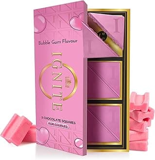 MBDH Wellness Ignite Chocolate Bars - Premium Bubblegum flavor Chocolate Squares For Couples - Vegetarian - Crafted With Epimedium And Maca Root For a Delightful Experience - Ideal For Unisex,280 G