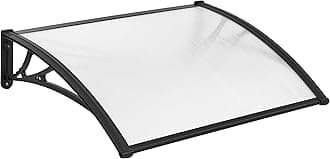 Yaheetech Front Door Canopy Outdoor Awning, Window Garden Canopy Patio Porch Awning, Rain Shelter Cover, 100 x 80 cm, Black