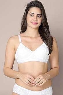 Vstar Women's Cotton Non-Padded Wire Free Everyday Bra Black