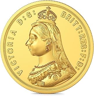 22K (916) Purity Gold Coin | Yellow Color | Round Shape | Queen Victoria Design.