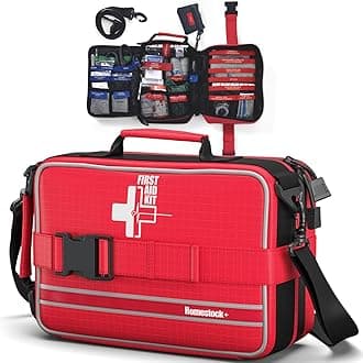Comprehensive First aid Kits, First Aid Trauma Kit with Labelled Compartments for Cars, Home, Office, Backpacking, Camping, Traveling, and Cycling -324 Pieces