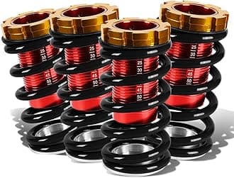 DNA MOTORING Coilover Suspension Kit Sleeves Compatible with 88-00 Civic / 93-97 Civic Del Sol / 88-91 CRX / 90-01 Integra, COIL-HC88-T11-BK