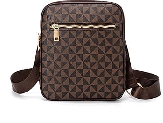 Crossbody Bag for Mens, Men's commuter shoulder bag, Travel bag Work Business Small men's satchel (棕色)