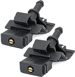 Click&Fit Adjustable Windshield Washer Nozzles compatible with Toyota RAV4 Camry Corolla Tacoma Highlander Tundra 4Runner Sienna Prius Sequoia, Lexus Scion – Wiper water spray jets replacement, 2-pcs