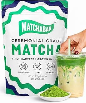 Matcha Powder (200g) - Ceremonial Grade Authentic Japanese Matcha Green Tea Powder - Matcha Green Tea Powder Harvested in Japan - Matcha Tea Powder Latte - Zero Sugar, Vegan & 0 Calories