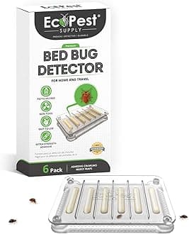ECOPEST Bed Bug Detector – 6 Pack | Early Detection Bed Bug Trap, Monitor, and Detector for Home and Travel | Indoor Pest Control Traps for Bed Bugs