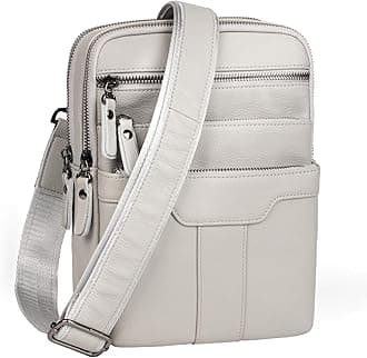 AriscobullLeather Messenger Bag for Men, Small Leather Sling Shoulder Bag Messenger Pack for Men, Man Purse