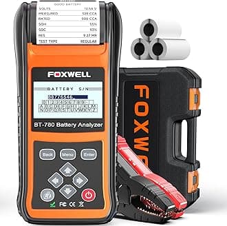 2026 FOXWELL BT780 24V 12V Car Battery Tester with Printer, Professional Battery Load Analyzer, 100-2000CCA Automotive Cranking Charging System Checker for Pro Technician & Shop