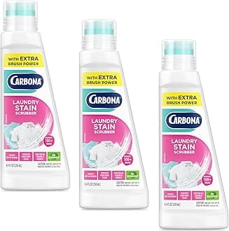 Laundry Stain Scrubber | Bio-Enzyme Stain Remover | Eliminates Fat, Oil, Blood, Milk, Fruit, Ketchup, Vegetables & Baby Food Stains | Save On Skin & Washable Fabrics | 3 Pack