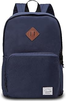 VASCHY School Backpack, Ultra Lightweight Backpack for Men Women Bookbag for Kids Teen Boys Girls Navy